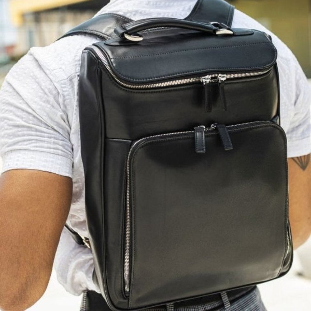 Luis Stevens Leather Backpack